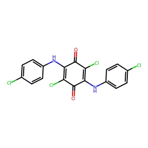 2,5-Dichloro-3,6-bis(4-chloroanilino)cyclohexa-2,5-diene-1,4-dione structure
