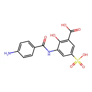 3-((4-氨基苯甲酰)氨基)-5-磺基水杨酸 structure
