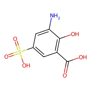 3-氨基-5-磺基水杨酸 structure