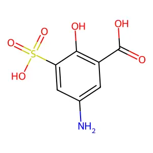 5-Amino-3-sulphosalicylic acid structure
