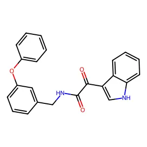 2-(1H-indol-3-yl)-2-oxo-N-[(3-phenoxyphenyl)methyl]acetamide structure