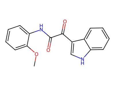2-(1H-indol-3-yl)-N-(2-methoxyphenyl)-2-oxoacetamide structure