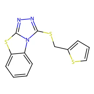 3-[(2-Thienylmethyl)thio][1,2,4]triazolo[3,4-b][1,3]benzothiazole structure