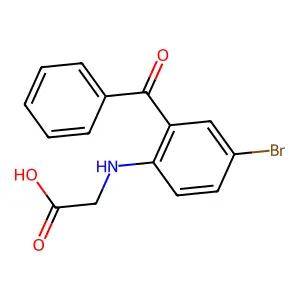 (2-Benzoyl-4-bromo-phenylamino)-acetic acid structure