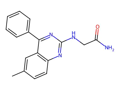 2-[(6-Methyl-4-phenylquinazolin-2-yl)amino]acetamide structure