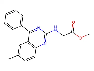 Methyl 2-[(6-methyl-4-phenylquinazolin-2-yl)amino]acetate structure
