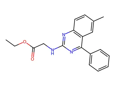 Ethyl 2-[(6-methyl-4-phenylquinazolin-2-yl)amino]acetate structure