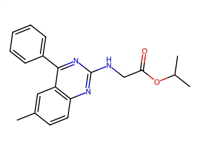 Propan-2-yl 2-[(6-methyl-4-phenylquinazolin-2-yl)amino]acetate structure