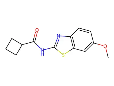 N-(6-methoxy-1,3-benzothiazol-2-yl)cyclobutanecarboxamide structure
