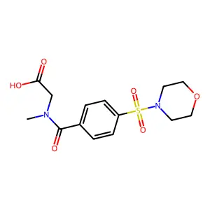 N-Methyl-N-[4-(morpholin-4-ylsulfonyl)benzoyl]glycine structure