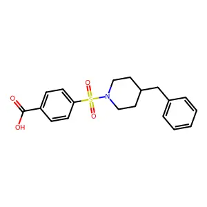 4-{[4-Benzylpiperidyl]sulfonyl}benzoic acid structure