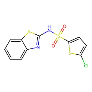 N-(benzo[d]thiazol-2-yl)-5-chlorothiophene-2-sulfonamide structure