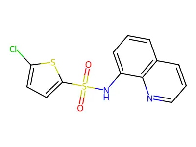 5-chloro-N-(quinolin-8-yl)thiophene-2-sulfonamide structure