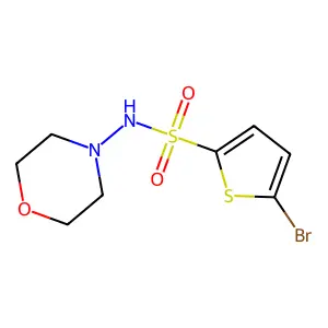 5-bromo-N-morpholin-4-ylthiophene-2-sulfonamide structure
