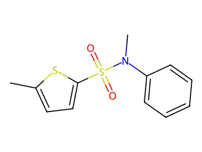 N,5-dimethyl-N-phenylthiophene-2-sulfonamide structure