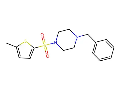 5-Methyl-2-{[4-benzylpiperazinyl]sulfonyl}thiophene structure