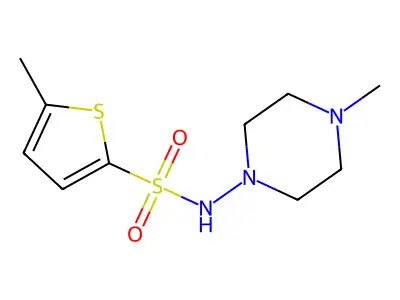 5-methyl-N-(4-methylpiperazin-1-yl)thiophene-2-sulfonamide structure