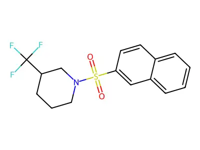 1-(2-Naphthylsulfonyl)-3-(trifluoromethyl)piperidine structure