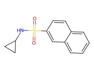 N-cyclopropylnaphthalene-2-sulfonamide structure