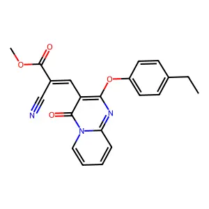 (E)-methyl 2-cyano-3-(2-(4-ethylphenoxy)-4-oxo-4H-pyrido[1,2-a]pyrimidin-3-yl)acrylate structure