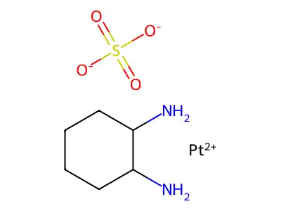 1,2-Diaminocyclohexyl platinum sulfate structure