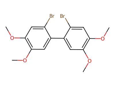 1,1'-Biphenyl, 2,2'-dibromo-4,4',5,5'-tetramethoxy- structure