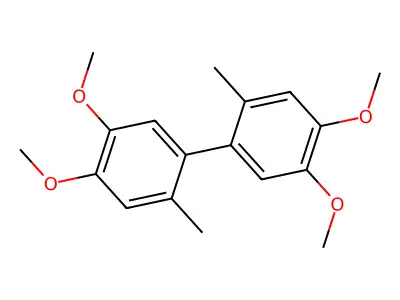 4,4',5,5'-Tetramethoxy-2,2'-dimethyl-1,1'-biphenyl structure