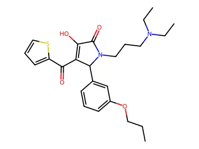 1-[3-(Diethylamino)propyl]-3-hydroxy-5-(3-propoxyphenyl)-4-(2-thienylcarbonyl)-3-pyrrolin-2-one structure