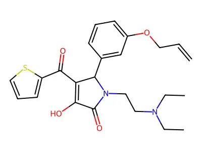 5-(3-(allyloxy)phenyl)-1-(2-(diethylamino)ethyl)-3-hydroxy-4-(thiophene-2-carbonyl)-1H-pyrrol-2(5H)-one structure