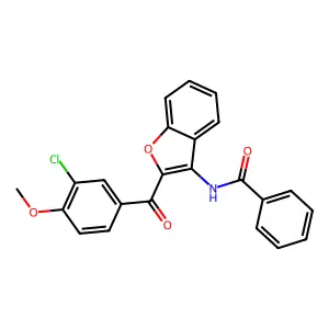 N-{2-[(3-chloro-4-methoxyphenyl)carbonyl]-1-benzofuran-3-yl}benzamide structure