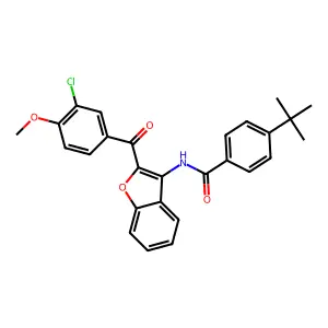 4-tert-butyl-N-{2-[(3-chloro-4-methoxyphenyl)carbonyl]-1-benzofuran-3-yl}benzamide structure