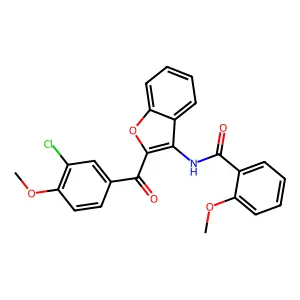 N-[2-(3-chloro-4-methoxybenzoyl)-1-benzofuran-3-yl]-2-methoxybenzamide structure