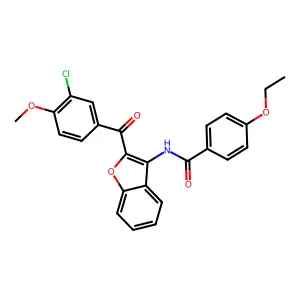 N-{2-[(3-chloro-4-methoxyphenyl)carbonyl]-1-benzofuran-3-yl}-4-ethoxybenzamide structure