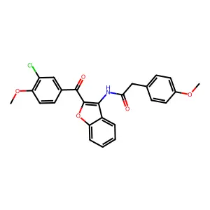 N-{2-[(3-chloro-4-methoxyphenyl)carbonyl]-1-benzofuran-3-yl}-2-(4-methoxyphenyl)acetamide structure