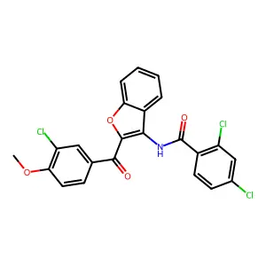 2,4-dichloro-N-{2-[(3-chloro-4-methoxyphenyl)carbonyl]-1-benzofuran-3-yl}benzamide structure