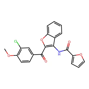 N-[2-(3-chloro-4-methoxybenzoyl)-1-benzofuran-3-yl]furan-2-carboxamide structure