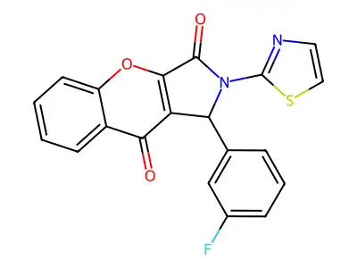 1-(3-Fluorophenyl)-2-(thiazol-2-yl)-1,2-dihydrochromeno[2,3-c]pyrrole-3,9-dione structure