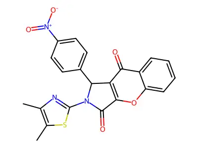 2-(4,5-dimethyl-1,3-thiazol-2-yl)-1-(4-nitrophenyl)-1H-chromeno[2,3-c]pyrrole-3,9-dione structure