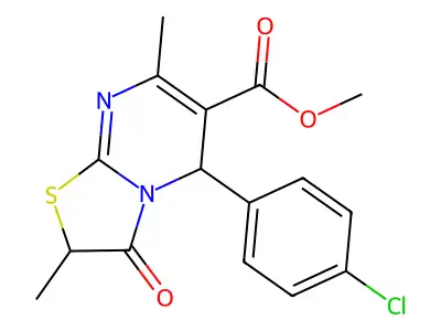 5-(4-Chloro-phenyl)-2,7-dimethyl-3-oxo-2,3-dihydro-5H-thiazolo[3,2-a]pyrimidine- structure