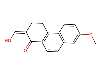 2-(Hydroxymethylidene)-7-methoxy-3,4-dihydrophenanthren-1-one structure