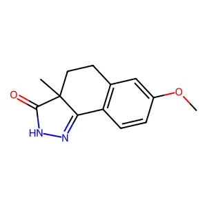 7-Methoxy-3a-methyl-2,3a,4,5-tetrahydro-3H-benzo[g]indazol-3-one structure