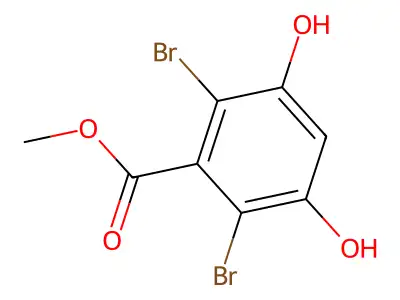 Methyl 2,6-dibromo-3,5-dihydroxybenzoate structure