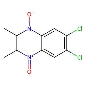 Quinoxaline, 6,7-dichloro-2,3-dimethyl-, 1,4-dioxide structure