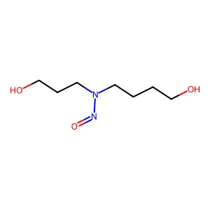 1-Butanol, 4-(N-(3-hydroxypropyl)-N-nitrosoamino)- structure