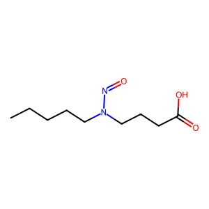 Butyric acid, 4-(N-nitrosopentylamino)- structure