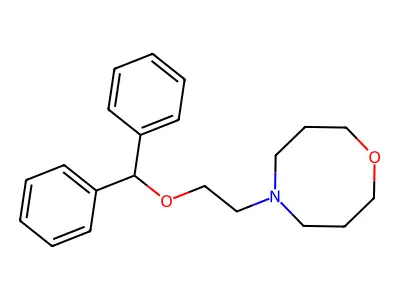 2H-1,5-Oxazocine, hexahydro-5-(2-(diphenylmethoxy)ethyl)- structure