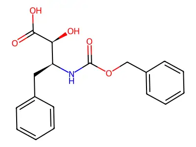 (2S,3S)-3-(Z-amino)-2-hydroxy-4-phenylbutyric acid structure