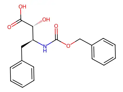 3-Benzyloxycarbonylamino-2-hydroxy-4-phenylbutyric acid structure