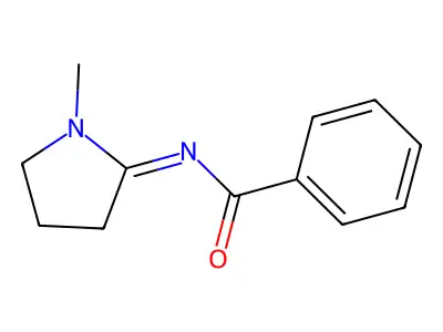 N-(1-methylpyrrolidin-2-ylidene)benzamide structure