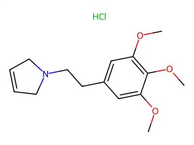 3-Pyrroline, 1-(2-(3,4,5-trimethoxyphenyl)ethyl)-, hydrochloride structure